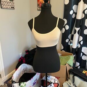 Elegant Cream Ribbed Bra